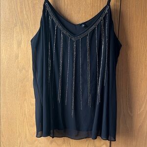 TORRID SIZE 4 BLACK BEADED CAMISOLE